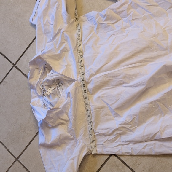 NWT Madewell Perla Poplin Splitneck Midi Shirtdress White Cotton Size L - Picture 8 of 12